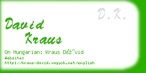 david kraus business card